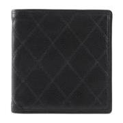 Pre-owned Leather wallets Chanel Vintage , Black , Dames