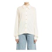 Cashmere Raglan Mouw Gebreide Shirt TotêMe , White , Dames