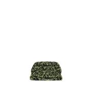 Frayed Foliage Clutch Tas Vegan Stof THEMOIRè , Green , Dames