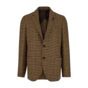 Beige Jas 2 Knopen Zak Patch Lardini , Beige , Heren