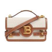 Schoudertas met logo Balmain , Beige , Dames