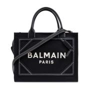 Schoudertas met logo Balmain , Black , Dames