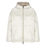 Ivoor donsjack met diamant capuchon Brunello Cucinelli , Beige , Dames