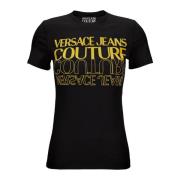 Stijlvolle T-shirts en Polos Versace Jeans Couture , Black , Dames