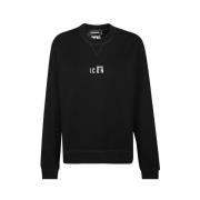 Zwarte Sweatshirt Katoen Model S80Gu0011 Dsquared2 , Black , Heren