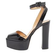 Pre-owned Leather sandals Giuseppe Zanotti Pre-owned , Black , Dames