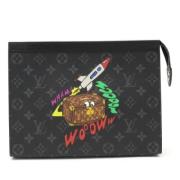 Pre-owned Canvas clutches Louis Vuitton Vintage , Black , Dames