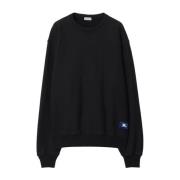 Zwarte Crew Neck Sweater Equestrian Knight Burberry , Black , Heren