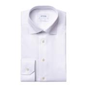 Slim Fit Wit Business Overhemd Eton , White , Heren