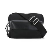 Zwarte Leren Schoudertas Jil Sander , Black , Heren