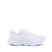 Witte Gebreide Sneakers met Dikke Zool Hoka One One , White , Dames