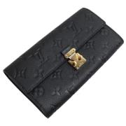 Pre-owned Leather wallets Louis Vuitton Vintage , Black , Dames