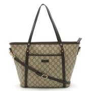 Pre-owned Leather gucci-bags Gucci Vintage , Beige , Dames