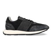 Vintage Running Sneakers Zwart Philippe Model , Black , Heren