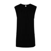 Stijlvolle Gathered Top in Zwart TotêMe , Black , Dames