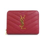 Pre-owned Leather wallets Yves Saint Laurent Vintage , Red , Dames