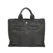 Pre-owned Canvas handbags Hermès Vintage , Black , Dames