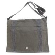 Pre-owned Canvas shoulder-bags Hermès Vintage , Gray , Dames