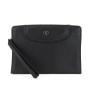 Pre-owned Fabric clutches Valentino Vintage , Black , Dames