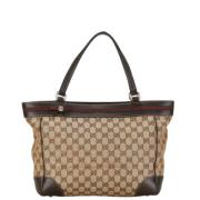 Pre-owned Canvas gucci-bags Gucci Vintage , Beige , Dames