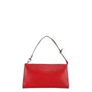 Pre-owned Leather handbags Louis Vuitton Vintage , Red , Dames