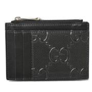 Pre-owned Leather wallets Gucci Vintage , Black , Dames