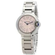 Pre-owned Stainless Steel watches Cartier Vintage , Pink , Dames