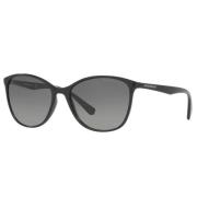 Zwarte Acetaat Dames Zonnebril Emporio Armani , Black , Dames