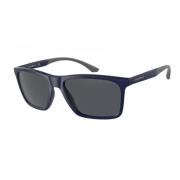 Blauwe Acetaat Heren Zonnebril Emporio Armani , Blue , Heren