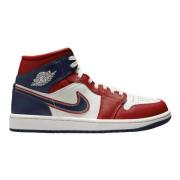 Mid USA 1 Rood Wit Blauw Nike , Multicolor , Unisex