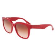 Rode Acetaat Dames Zonnebril Lacoste , Red , Dames