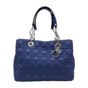 Pre-owned Leather dior-bags Dior Vintage , Blue , Dames