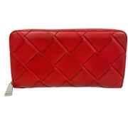 Pre-owned Leather wallets Bottega Veneta Vintage , Red , Unisex