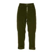 Groene Jeans met Koons Bot Gioie Dondup , Green , Dames