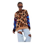 Oversized Jumper Cesare Gaspari , Brown , Dames