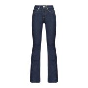 Donkerblauwe Jeans Elastisch Wijde Pijp Pinko , Blue , Dames