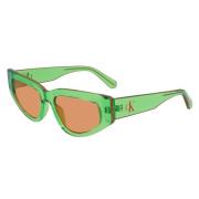 Groene Transparante Zonnebril Ckj23603S 300 Calvin Klein , Green , Uni...