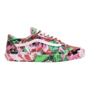 Beperkte Oplage Bloemen Rood Wit Sneakers Vans , Multicolor , Heren