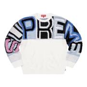 Chenille Logo Sweater White Supreme , Multicolor , Heren