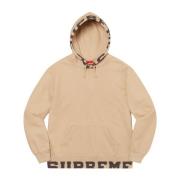 Beperkte oplage Cropped Logos Hoodie Supreme , Beige , Heren