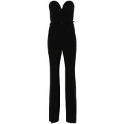 Zwart jumpsuit met riem Max Mara , Black , Dames