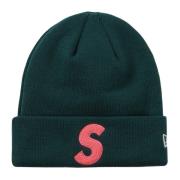 Groene S Logo Beanie Limited Edition Supreme , Green , Unisex