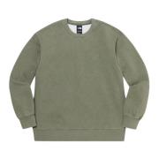 Limited Edition Pigment Gedrukte Crewneck Olijf Supreme , Green , Here...