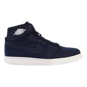 Blauwe Gewatteerde Hoge Top Sneakers Nike , Blue , Heren