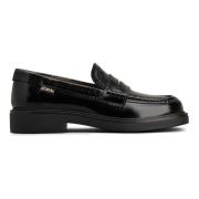 Leren Loafer Schoen Tod's , Black , Dames