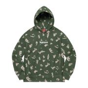 Beperkte oplage capuchontrui olijf camo Supreme , Green , Heren