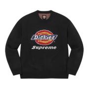 Zwarte Jacquard Logo Sweater Limited Edition Supreme , Black , Heren