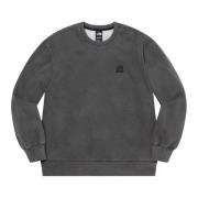 Limited Edition Pigment Gedrukte Crewneck Zwart Supreme , Black , Here...