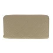 Pre-owned Leather wallets Louis Vuitton Vintage , Beige , Dames