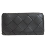 Pre-owned Leather wallets Bottega Veneta Vintage , Black , Dames